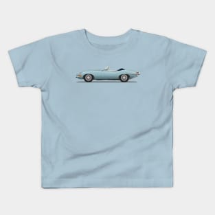 Jaguar E Type Roadster Silver Blue Kids T-Shirt